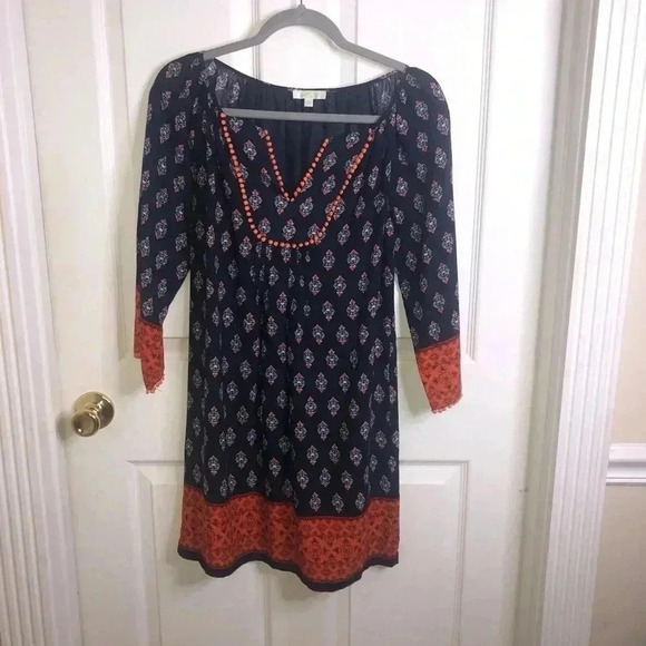 Jade xsm dress-blue/ orange - Picture 2 of 4